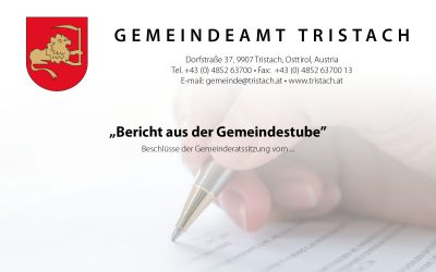 Bericht aus der Gemeindestube – 19.10.2023